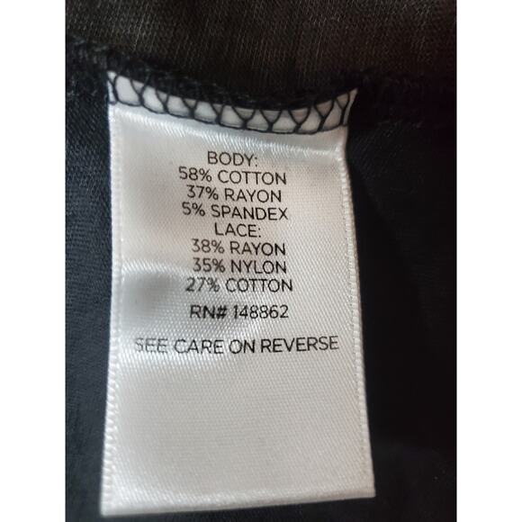 Torrid Super Soft Slub Crew Neck, Lace Sleeve Long Sleeve Top, NWT, 3X - Picture 7 of 7